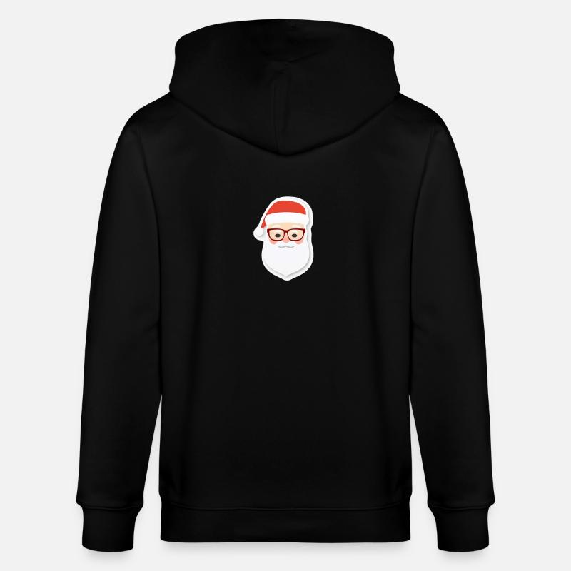 Weihnachtsmann - Illustration - Stanley/Stella Unisex Bio-Kapuzenjacke CULTIVATOR - Schwarz