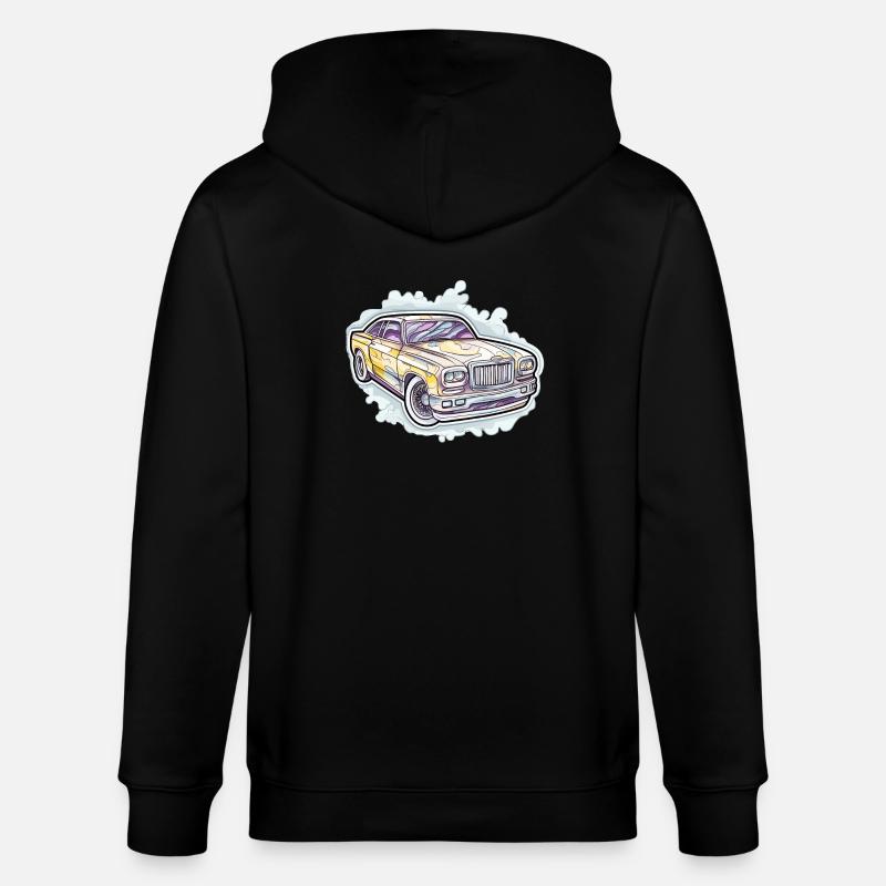 Auto - Illustration - Stanley/Stella Unisex Bio-Kapuzenjacke CULTIVATOR  - Schwarz