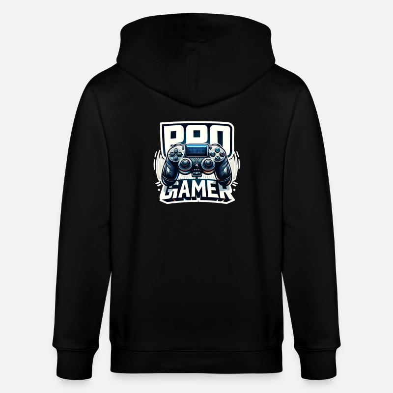 Pro Gamer - Controller Illustration - Stanley/Stella Unisex Bio-Kapuzenjacke CULTIVATOR  - Schwarz