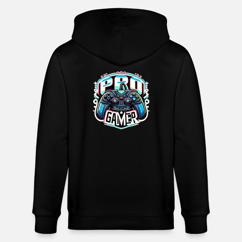 Pro Gamer - Controller Illustration - Stanley/Stella Unisex Bio-Kapuzenjacke CULTIVATOR  - Schwarz
