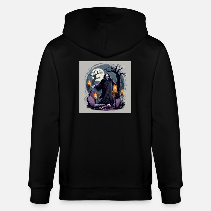 Scary Ghost - Halloween collection - Stanley/Stella Unisex Bio-Kapuzenjacke CULTIVATOR  - Schwarz