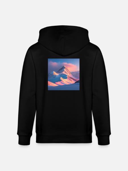 Mountain Range - Stanley/Stella Unisex Bio-Kapuzenjacke CULTIVATOR - Schwarz