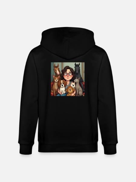Fellnasen & Freunde - Stanley/Stella Unisex Bio-Kapuzenjacke CULTIVATOR  - Schwarz