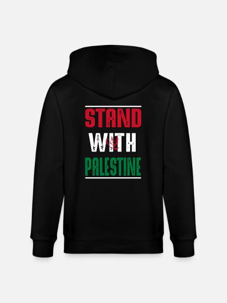 Stand with Palestine - Stanley/Stella Unisex Bio-Kapuzenjacke CULTIVATOR - Schwarz