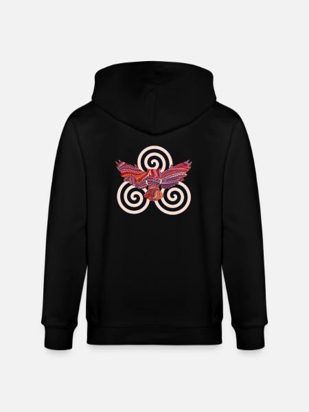owl e 110 with triskele - Stanley/Stella CULTIVATOR Unisex Organic Hooded Jacket - black