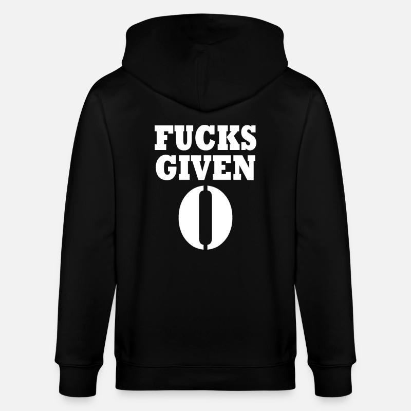 Zero fucks given - Veste à capuche bio CULTIVATOR Stanley/Stella Unisexe - noir