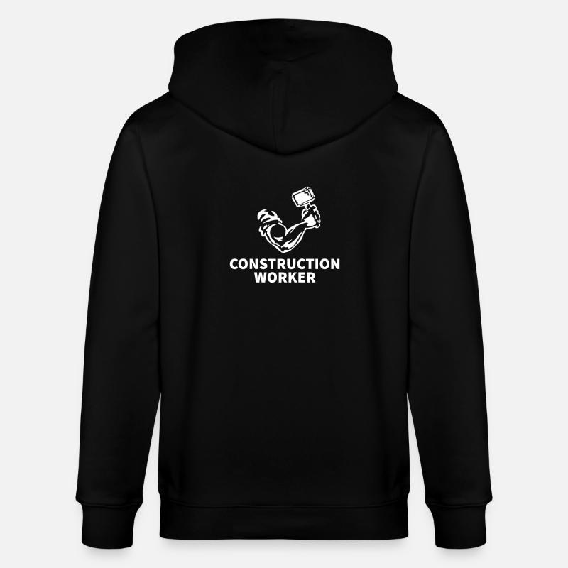 Bauarbeiter - Stanley/Stella Unisex Bio-Kapuzenjacke CULTIVATOR  - Schwarz
