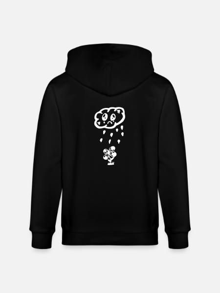 Rain flower - Stanley/Stella CULTIVATOR Unisex Organic Hooded Jacket - black