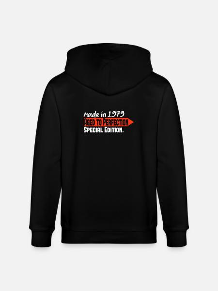 Born in 1979 - Stanley/Stella CULTIVATOR Unisex Organic Hooded Jacket - black