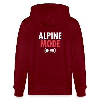 Ski Alpin - Veste à capuche bio CULTIVATOR Stanley/Stella Unisexe - bordeaux - Dos - Anna (173cm)