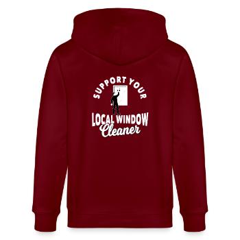 window cleaner - Stanley/Stella CULTIVATOR  Unisex Organic Hooded Jacket - burgundy - Back - Anna (173cm)