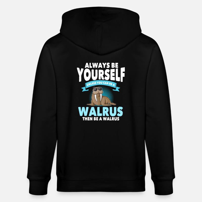 Walrösser - Stanley/Stella Unisex Bio-Kapuzenjacke CULTIVATOR  - Schwarz