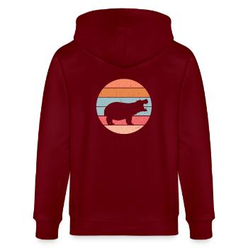 Hippopotames - Veste à capuche bio CULTIVATOR Stanley/Stella Unisexe - bordeaux - Dos - Anna (173cm)