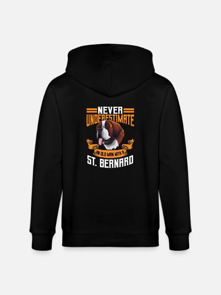 St. Bernard gift men - Stanley/Stella CULTIVATOR Unisex Organic Hooded Jacket - black