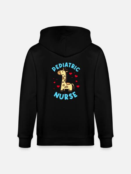 Kinderkrankenschwester Giraffe - Stanley/Stella Unisex Bio-Kapuzenjacke CULTIVATOR - Schwarz