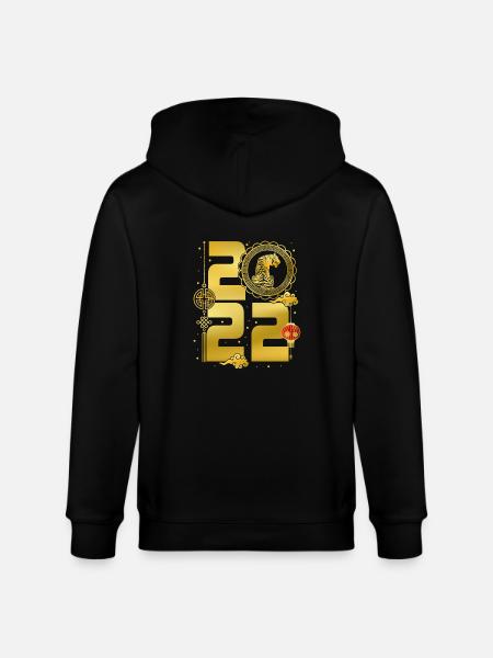 Chinese New Year 2022 - Stanley/Stella CULTIVATOR Unisex Organic Hooded Jacket - black