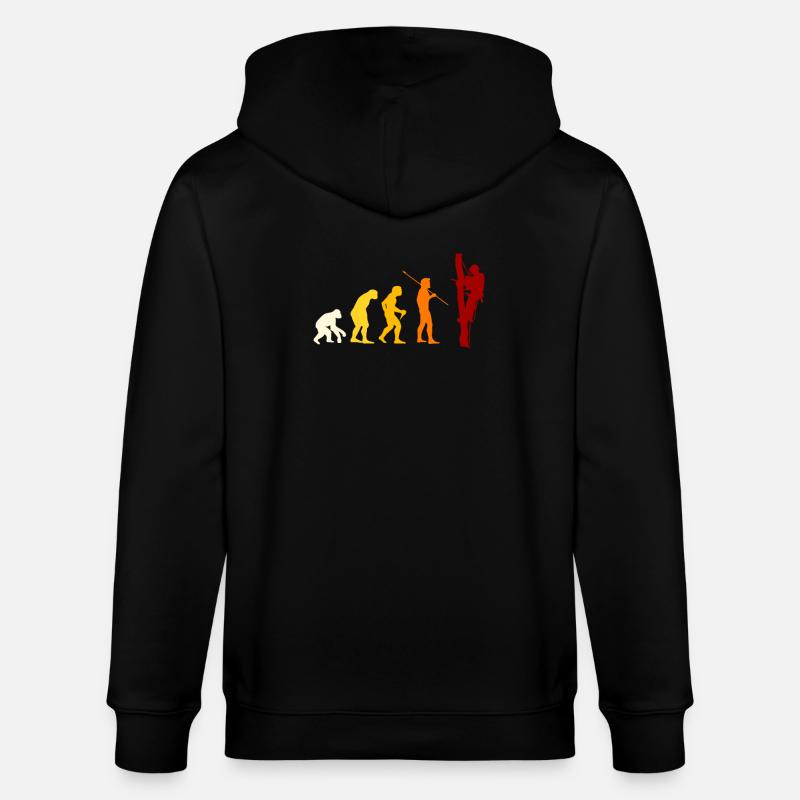 Évolution de l’arboriculteur - Veste à capuche bio CULTIVATOR Stanley/Stella Unisexe - noir