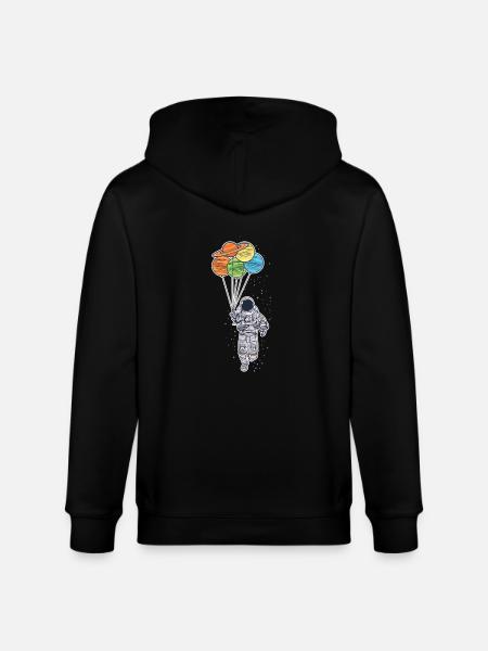 Astronaut - Stanley/Stella CULTIVATOR Unisex Organic Hooded Jacket - black