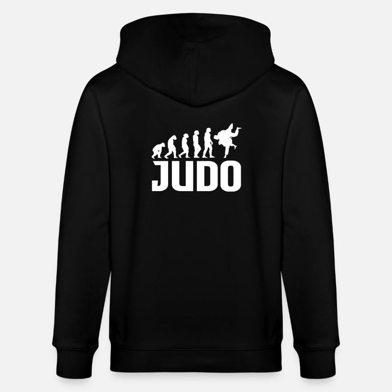 Judo Evolution - Stanley/Stella CULTIVATOR  Unisex Organic Hooded Jacket - black