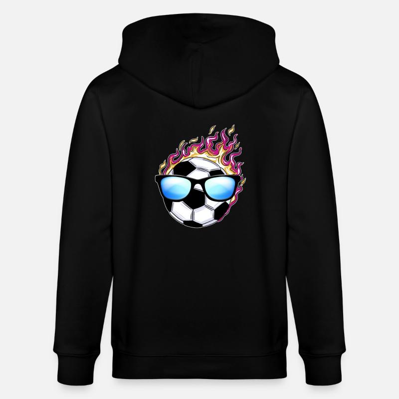 Fussball Mit Sonnenbrille - Stanley/Stella Unisex Bio-Kapuzenjacke CULTIVATOR  - Schwarz