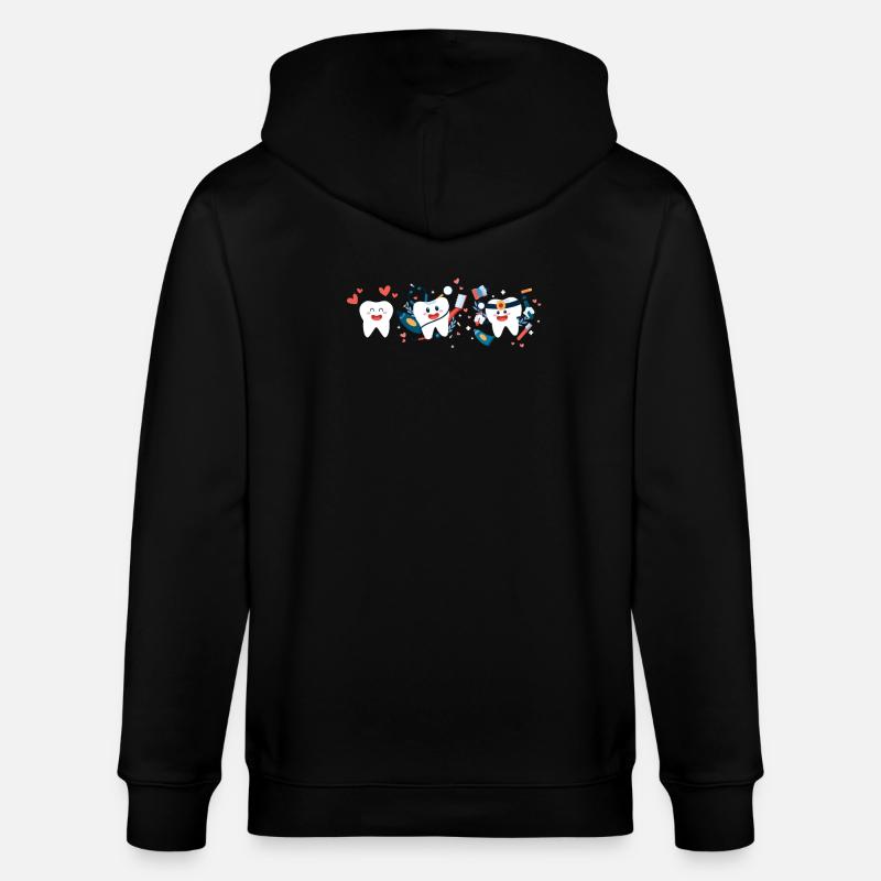 Zähne - Stanley/Stella Unisex Bio-Kapuzenjacke CULTIVATOR  - Schwarz