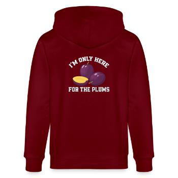 Plums - Stanley/Stella CULTIVATOR  Unisex Organic Hooded Jacket - burgundy - Back - Anna (173cm)