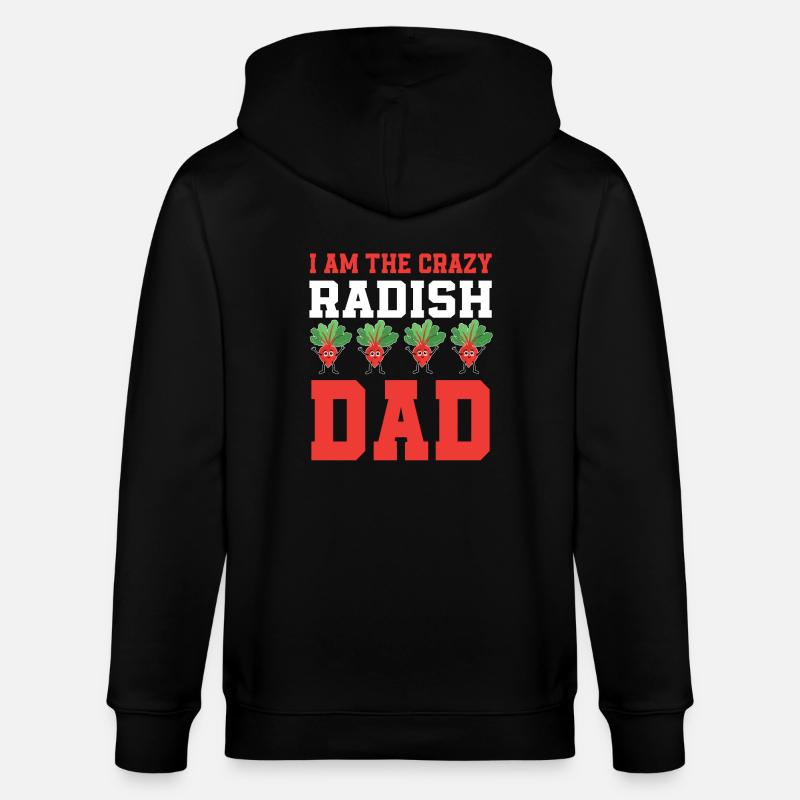Radieschen Papa - Stanley/Stella Unisex Bio-Kapuzenjacke CULTIVATOR  - Schwarz