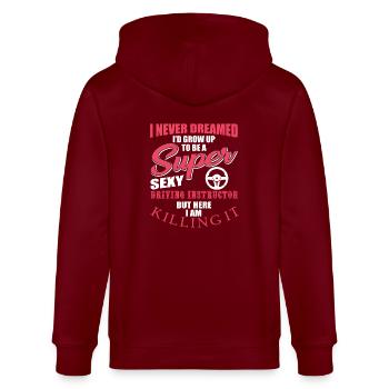Driving instructor - Stanley/Stella CULTIVATOR  Unisex Organic Hooded Jacket - burgundy - Back - Anna (173cm)