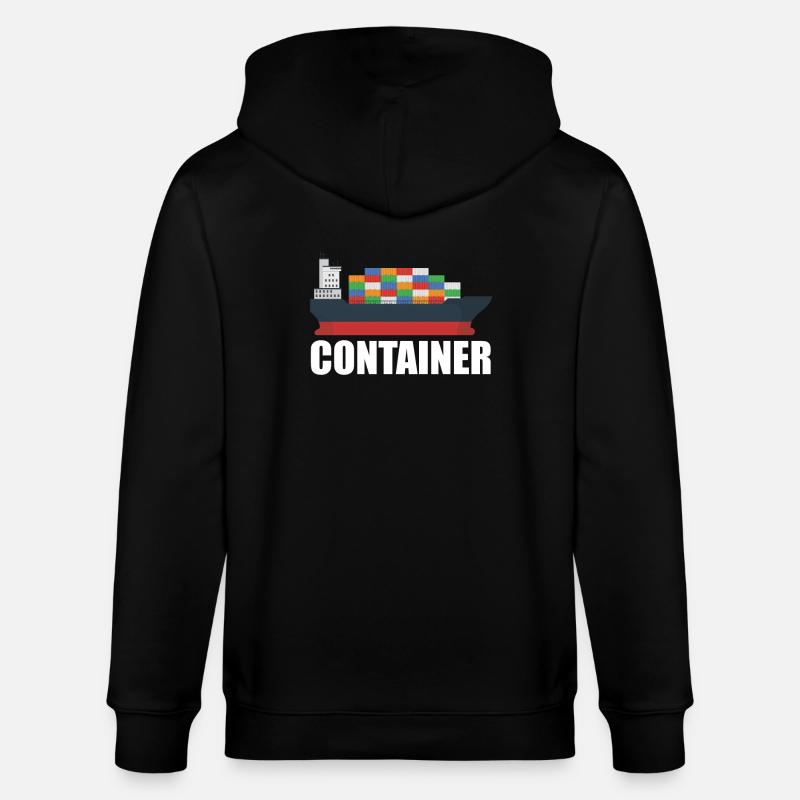 Containerschiff - Stanley/Stella Unisex Bio-Kapuzenjacke CULTIVATOR  - Schwarz