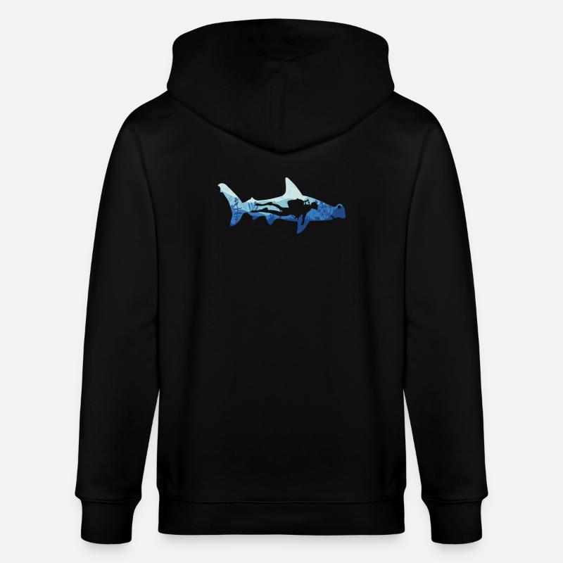 Plongeurs requins-marteaux - Veste à capuche bio CULTIVATOR Stanley/Stella Unisexe - noir