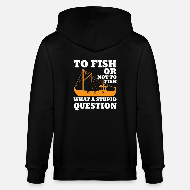 Coupeurs de pêche Pêche - Veste à capuche bio CULTIVATOR Stanley/Stella Unisexe - noir