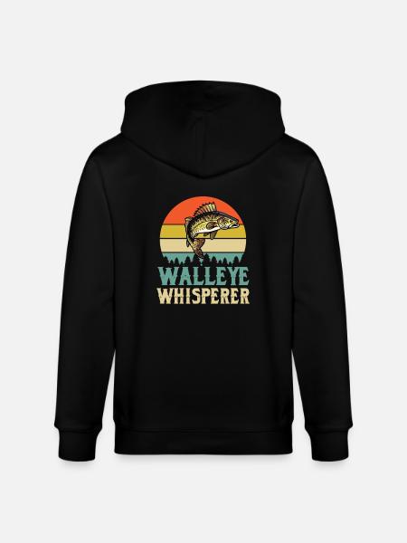Walleye whisperer - Stanley/Stella CULTIVATOR  Unisex Organic Hooded Jacket - black