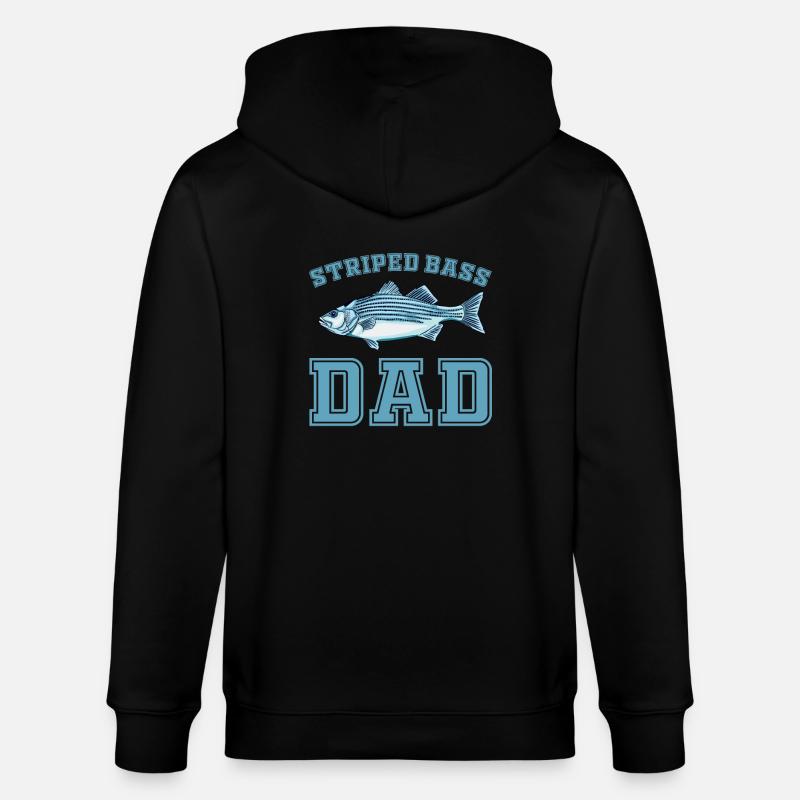 Perchoir rayé Papa - Veste à capuche bio CULTIVATOR Stanley/Stella Unisexe - noir