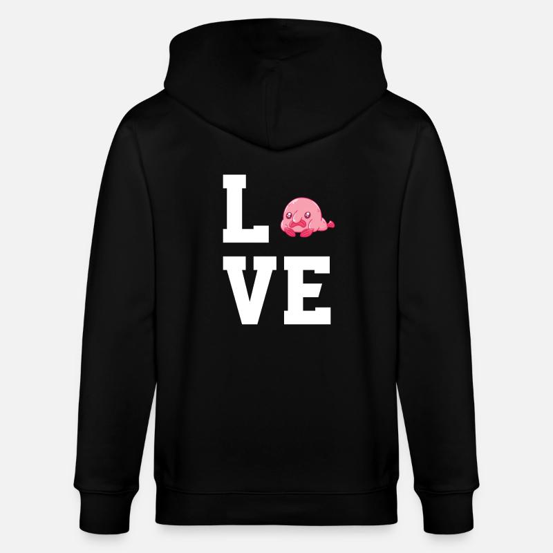 Liebe Blobfisch - Stanley/Stella Unisex Bio-Kapuzenjacke CULTIVATOR  - Schwarz