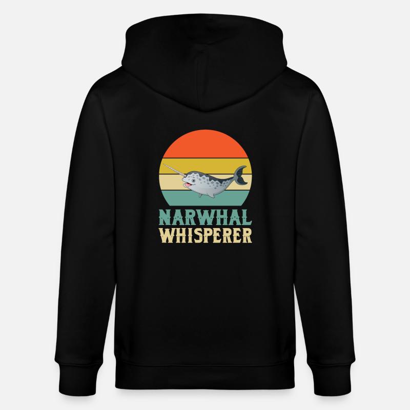 Narwal Flüsterer - Stanley/Stella Unisex Bio-Kapuzenjacke CULTIVATOR  - Schwarz