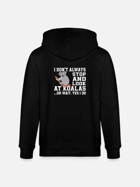 Funny Koala Bear - Stanley/Stella CULTIVATOR Unisex Organic Hooded Jacket - black