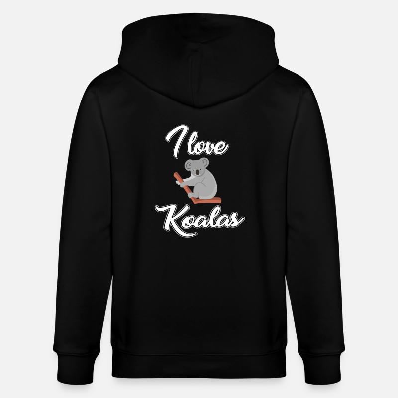 Ich Liebe Koalas - Stanley/Stella Unisex Bio-Kapuzenjacke CULTIVATOR  - Schwarz