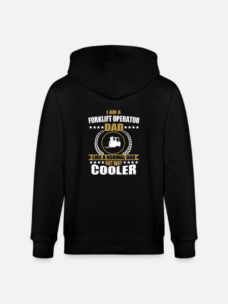 Forklift Papa - Stanley/Stella CULTIVATOR Unisex Organic Hooded Jacket - black