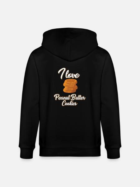 I love peanut butter cookies - Stanley/Stella CULTIVATOR  Unisex Organic Hooded Jacket - black