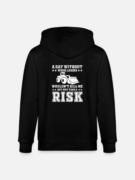 Great wheel loader outfit - Stanley/Stella CULTIVATOR Unisex Organic Hooded Jacket - black