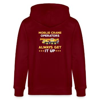 Drôle de grutier mobile - Veste à capuche bio CULTIVATOR Stanley/Stella Unisexe - bordeaux - Dos - Anna (173cm)