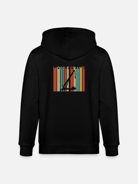 Great mobile crane T-shirt - Stanley/Stella CULTIVATOR  Unisex Organic Hooded Jacket - black