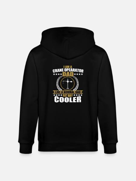 Crane operator Papa - Stanley/Stella CULTIVATOR Unisex Organic Hooded Jacket - black