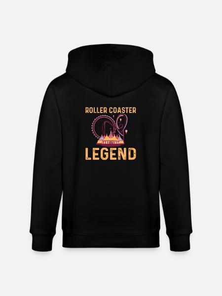 Achterbahn Legende - Stanley/Stella Unisex Bio-Kapuzenjacke CULTIVATOR  - Schwarz