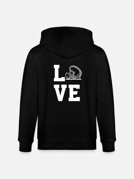 Love roller coasters - Stanley/Stella CULTIVATOR  Unisex Organic Hooded Jacket - black
