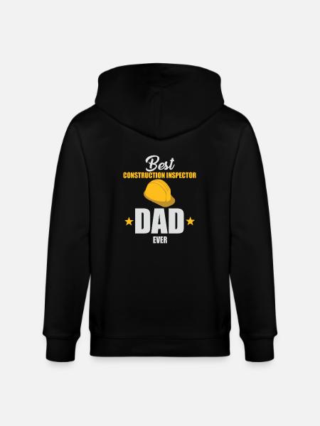 Building Inspector Papa - Stanley/Stella CULTIVATOR  Unisex Organic Hooded Jacket - black