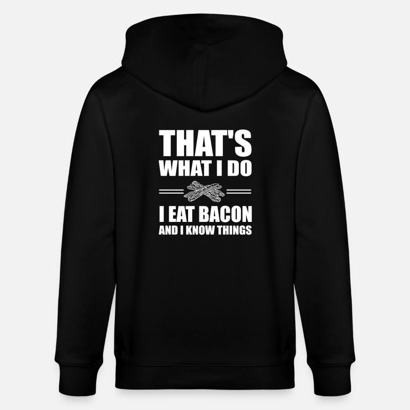 Cadeau Bacon Lover - Veste à capuche bio CULTIVATOR Stanley/Stella Unisexe - noir