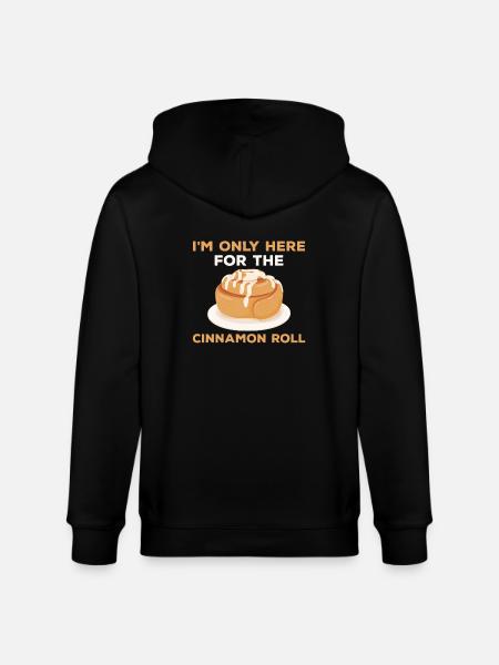 Funny Cinnamon Roll Gift - Stanley/Stella CULTIVATOR  Unisex Organic Hooded Jacket - black