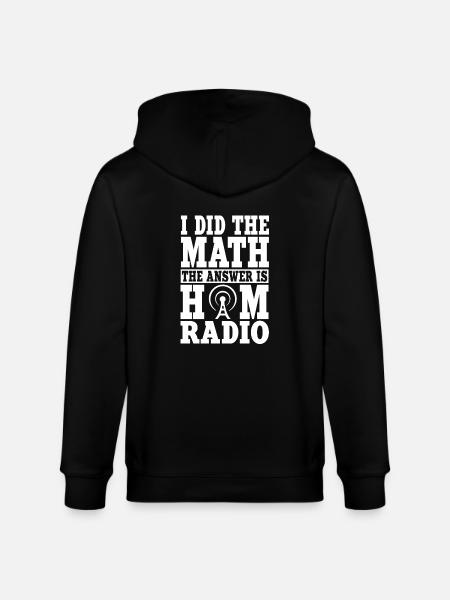 Funny amateur radio shirt - Stanley/Stella CULTIVATOR Unisex Organic Hooded Jacket - black