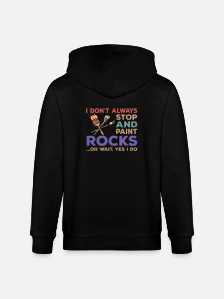 Rock art - Stanley/Stella CULTIVATOR  Unisex Organic Hooded Jacket - black